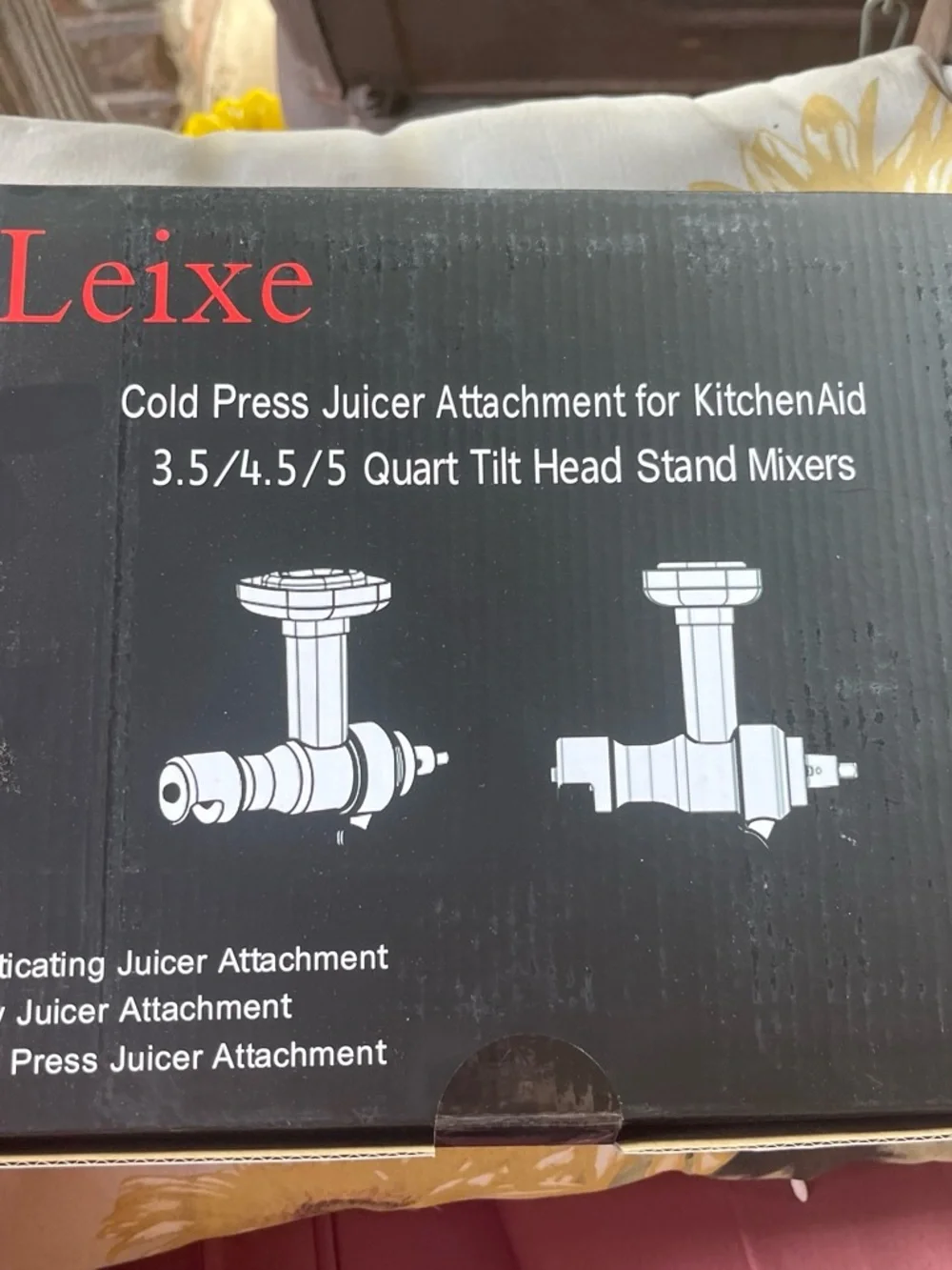 KitchenAid Cold Press Juicer Attachment - Black and Red Text